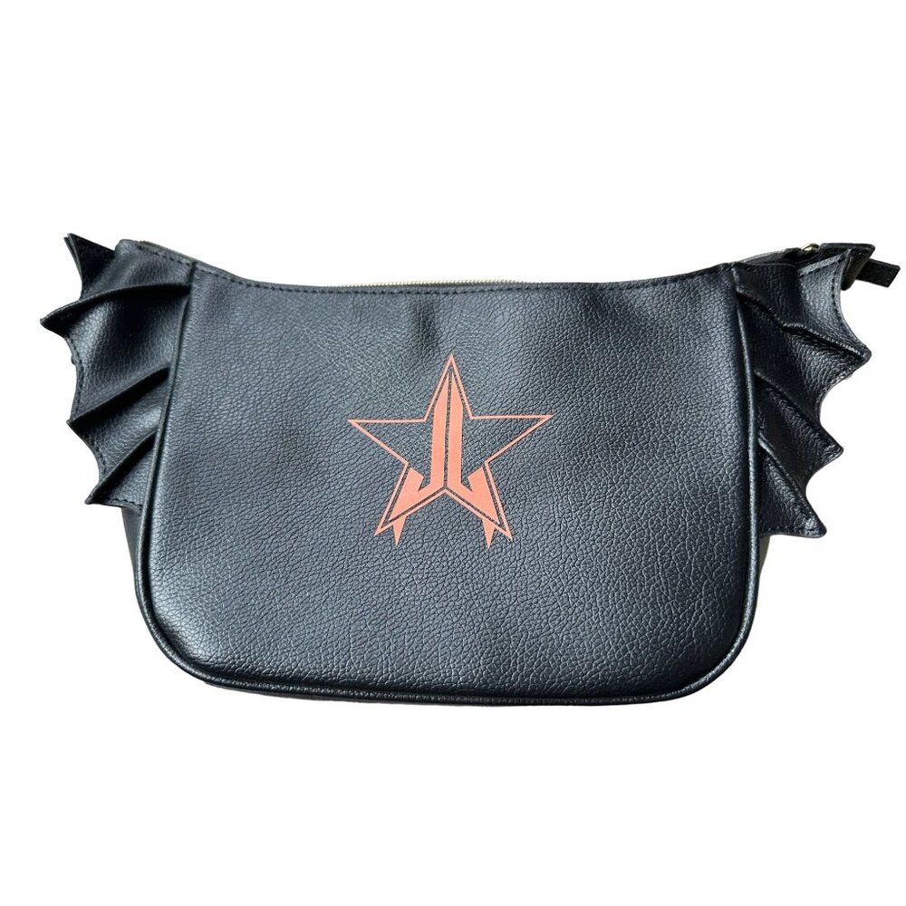 Jeffree Star Batwing Cosmetic Bag - Black with Red Logo and Batwings - Limited E